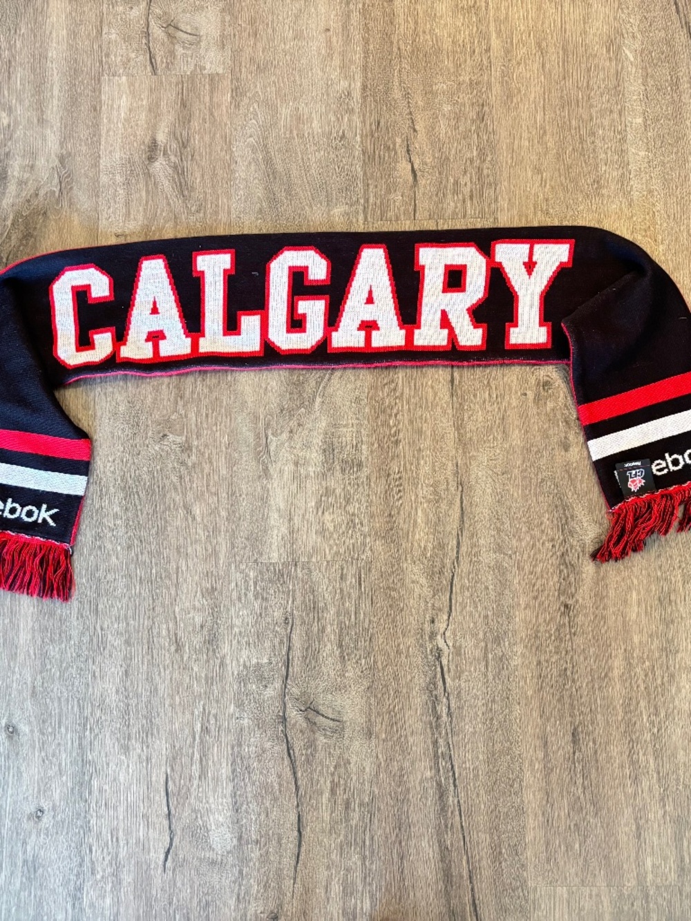 Calgary Stampeders CFL Reebok Black and Red Scarf